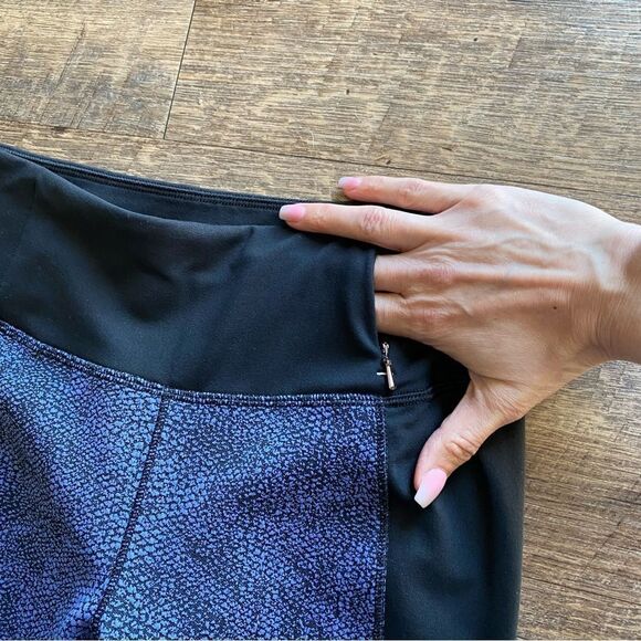 Calia Carried Underwood Leggings Blue Black Jacquard Mesh Workout Gym - Picture 3 of 12